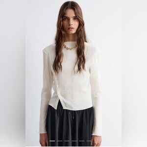 And Other Stories BOAT-NECK FLARED-SLEEVE TOP